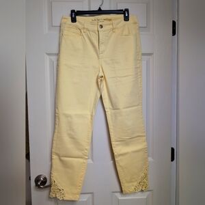 Soft Surroundings Women's Yellow Jeans 8